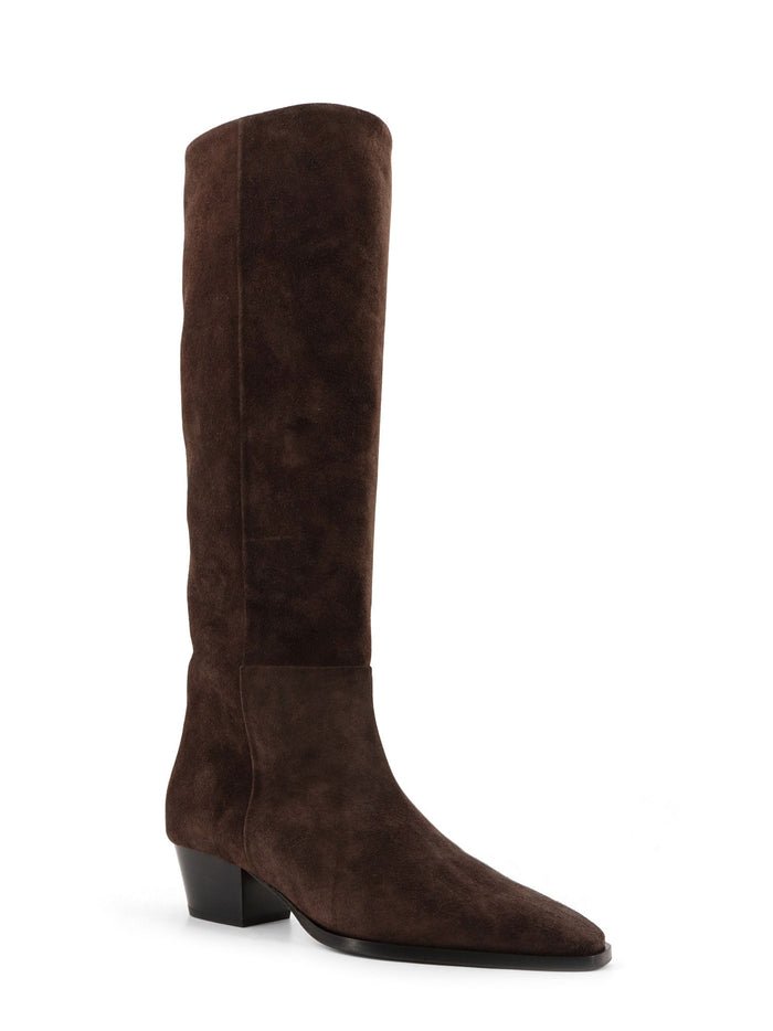 Aeyde Boots Brown Cow Suede Leather