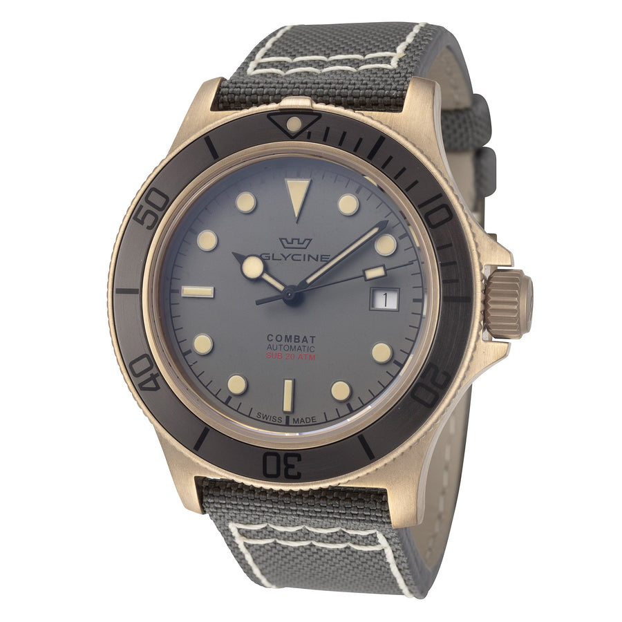 Preloved - Glycine Mens Combat Sub Bronze 42mm Automatic Watch Gl0390 One Color Watches