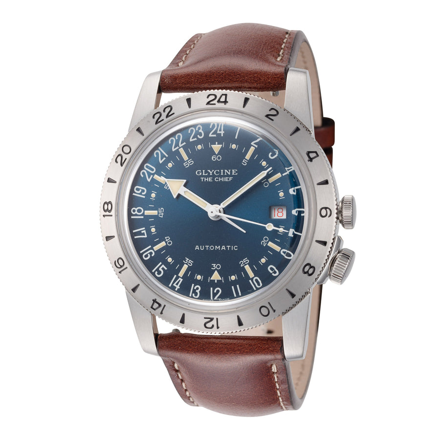 Preloved - Glycine Mens Airman Vintage Purist 40mm Automatic Watch Gl0411 One Color Watches