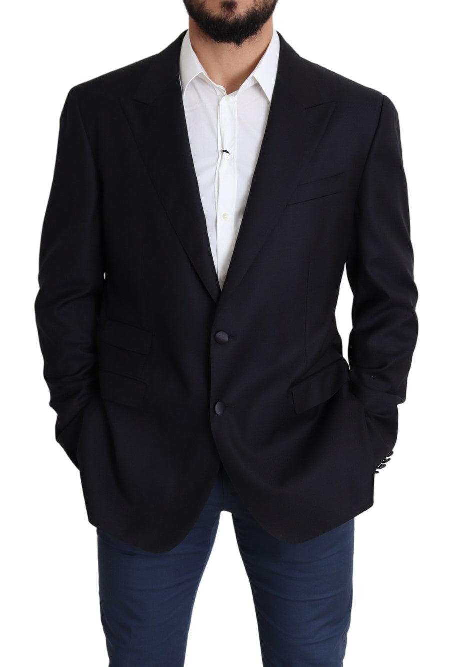 Dolce & Gabbana 100% Virgin Wool; Lining: 90% Silk blazer in black