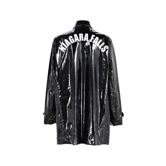 Niagara Falls Trench Coat Black Polyurethane