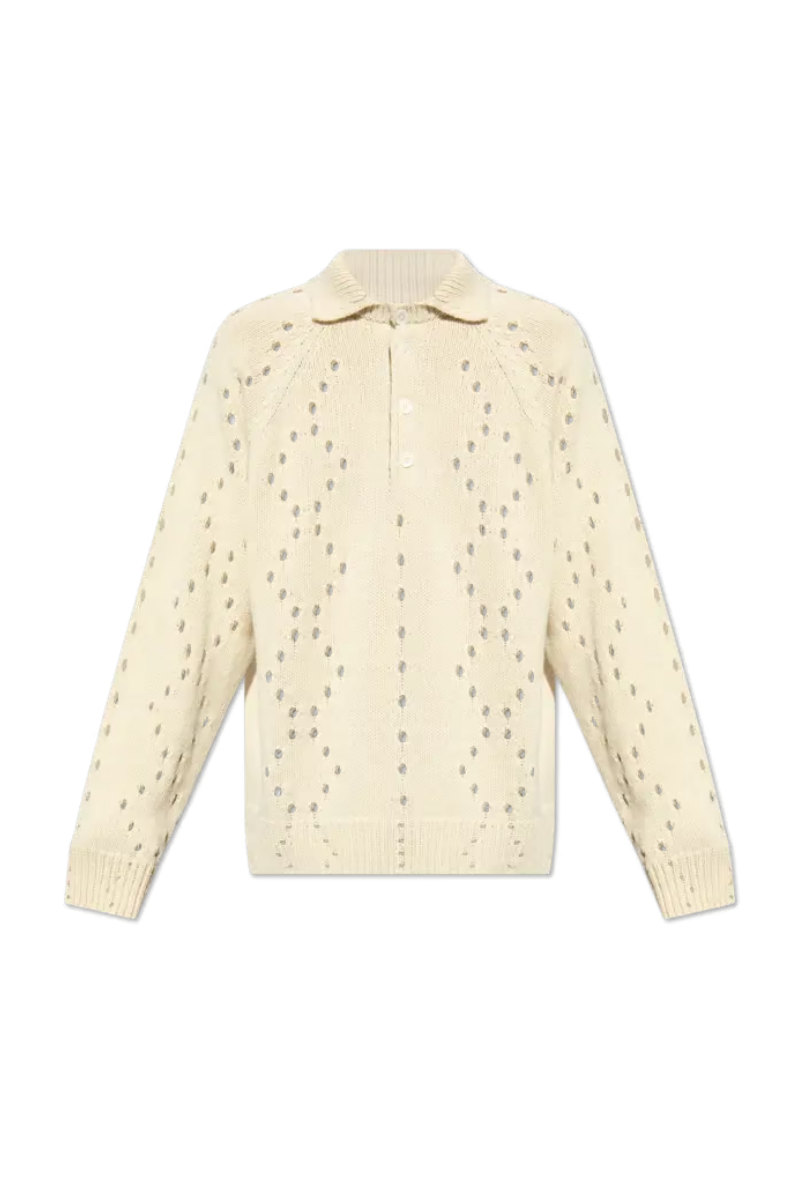Givenchy Big Polo Sweater_white White Clothing
