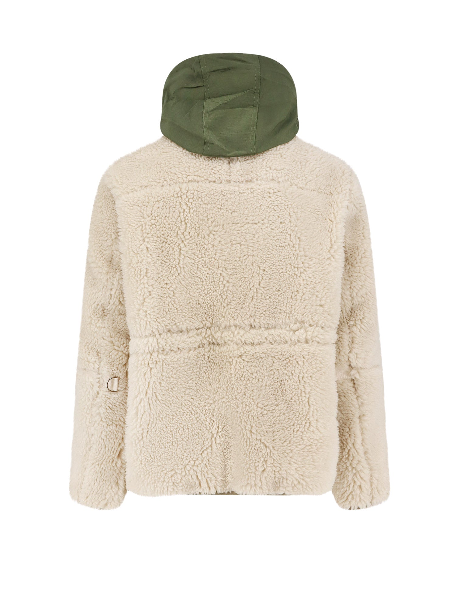 Sacai Jackets Ecru Khaki Face Side:wool