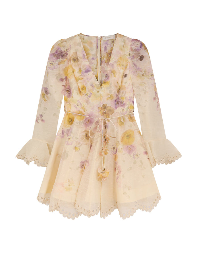 Zimmermann Dresses Pansy Floral Linen Silk