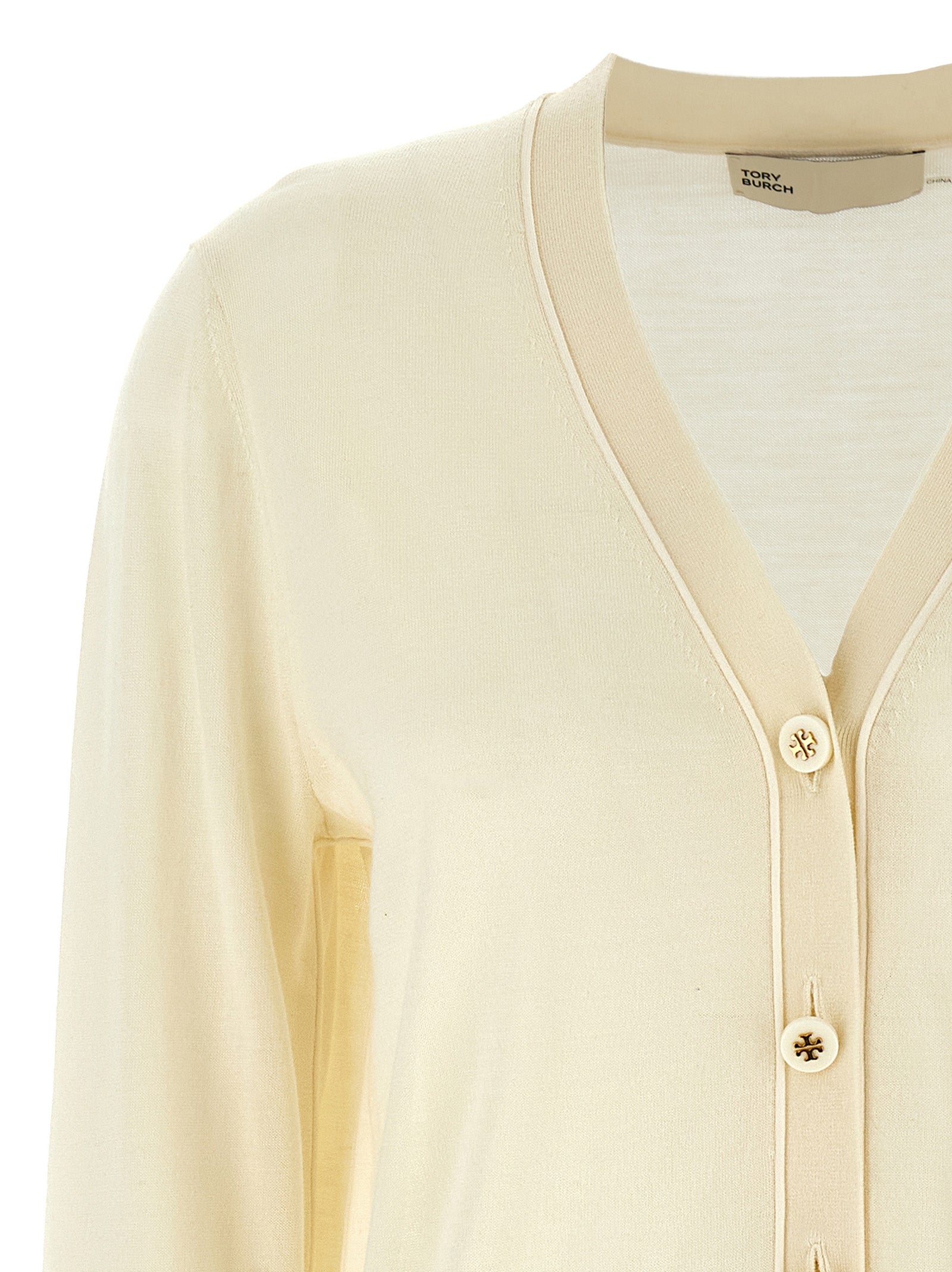 Simone cardigan White Wool Sweater, Cardigans