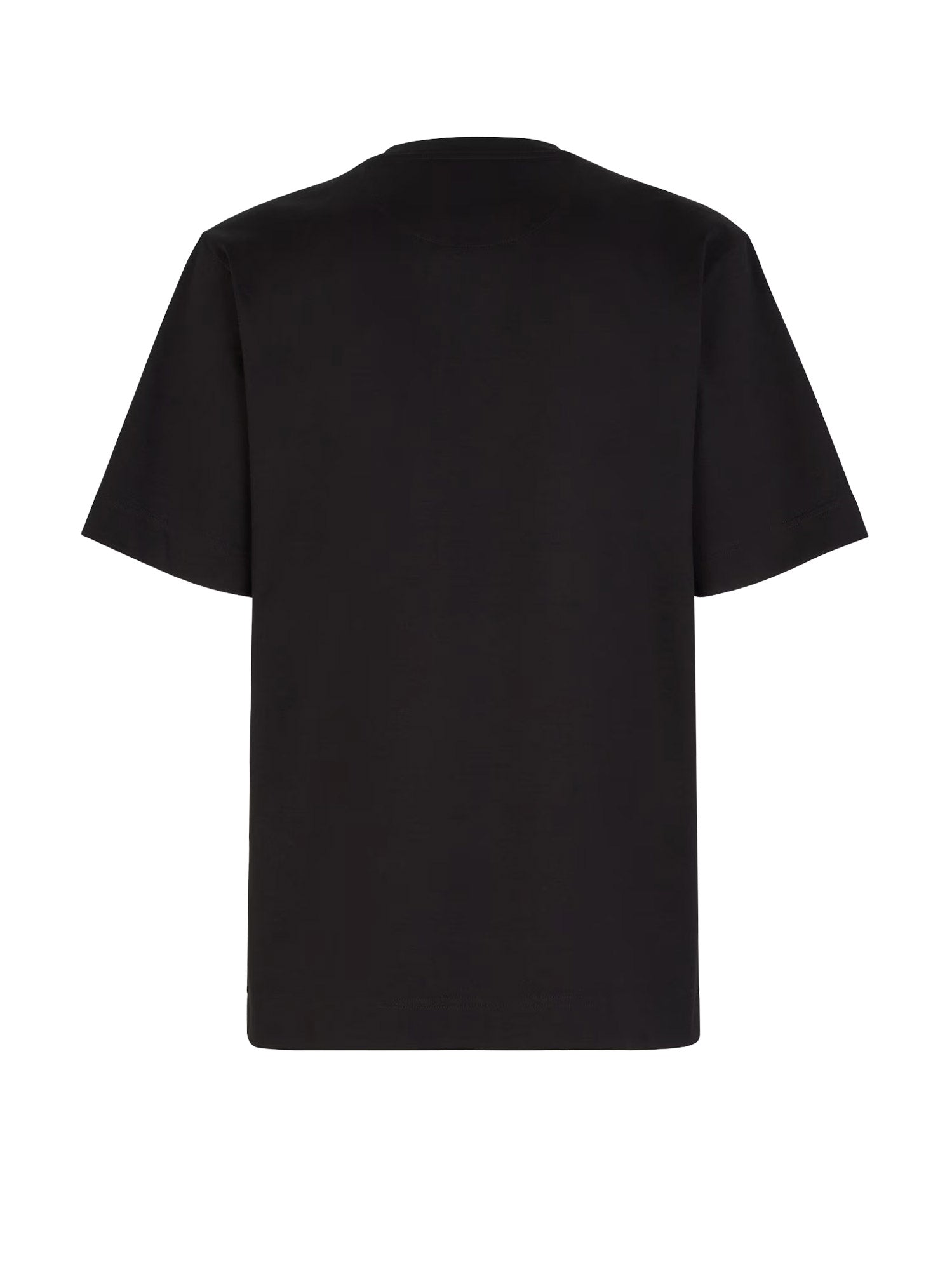 Fendi T-Shirts And Polos Black Cotone
