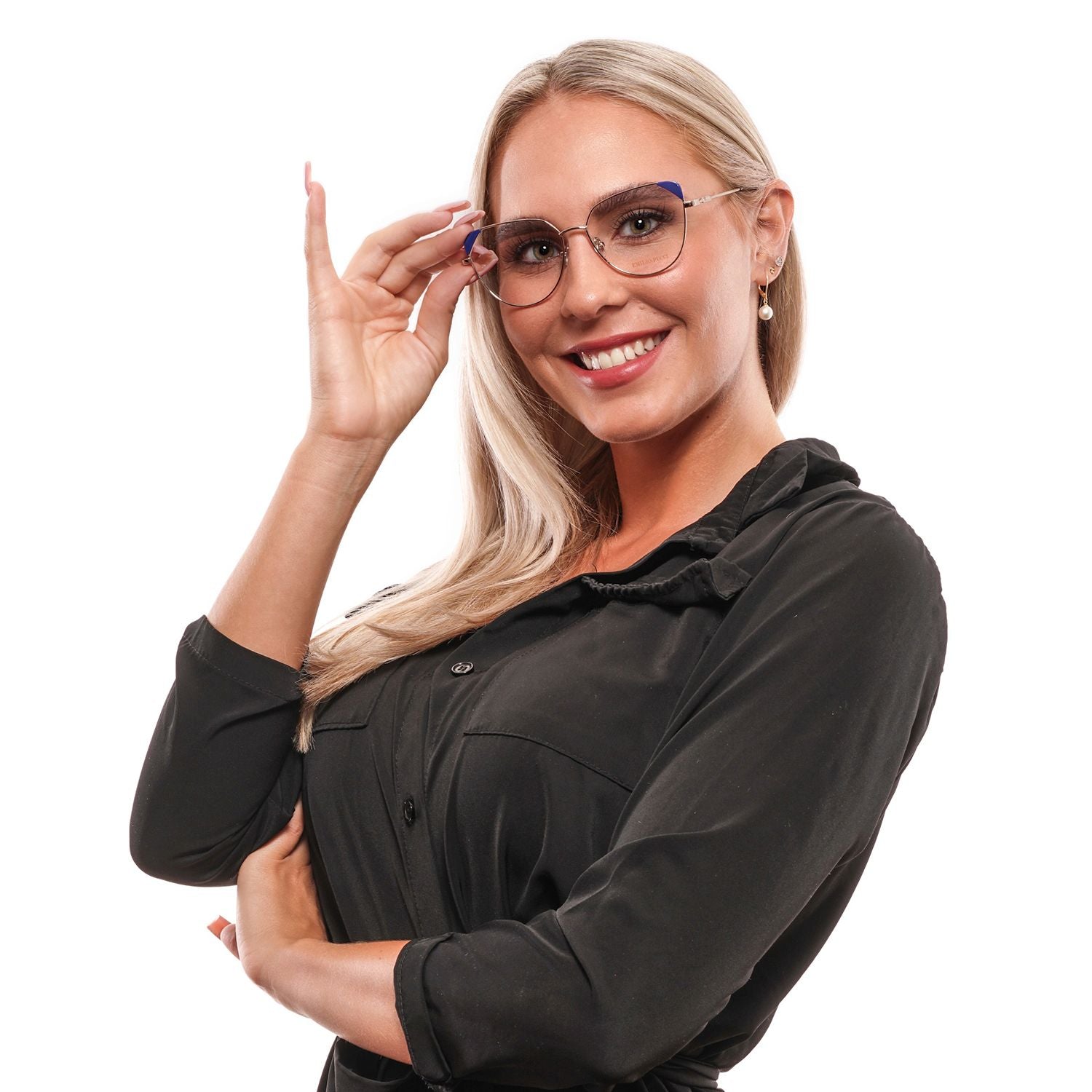 Gold Metal & Plastic Glasses (frames) Accessory