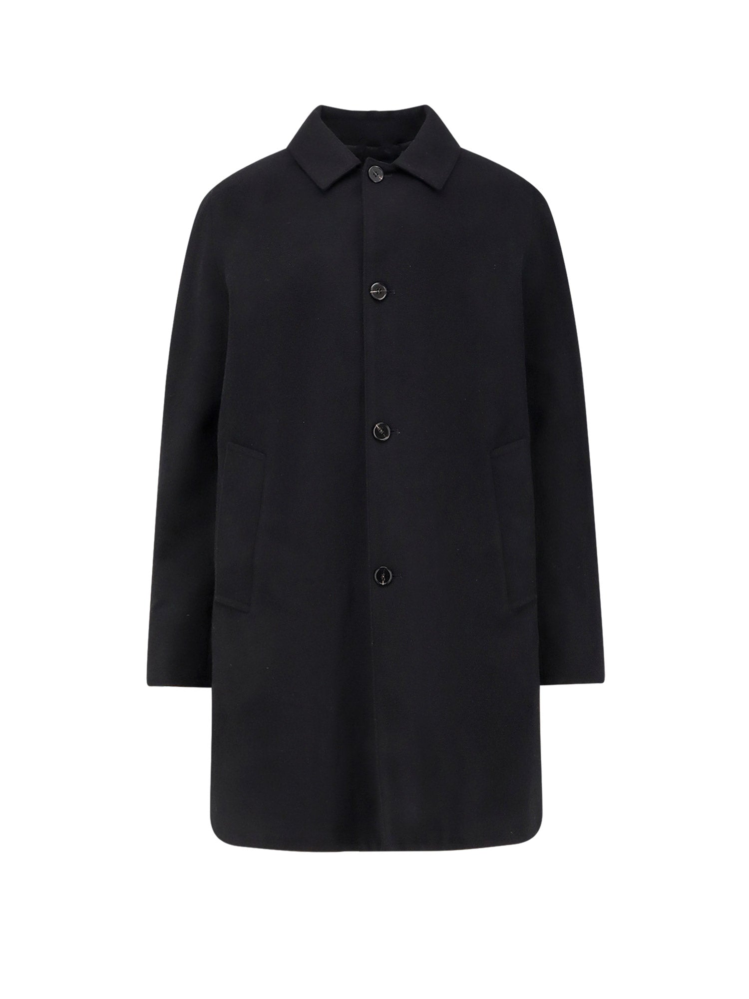 Paltò Coats Black Lana Nylon