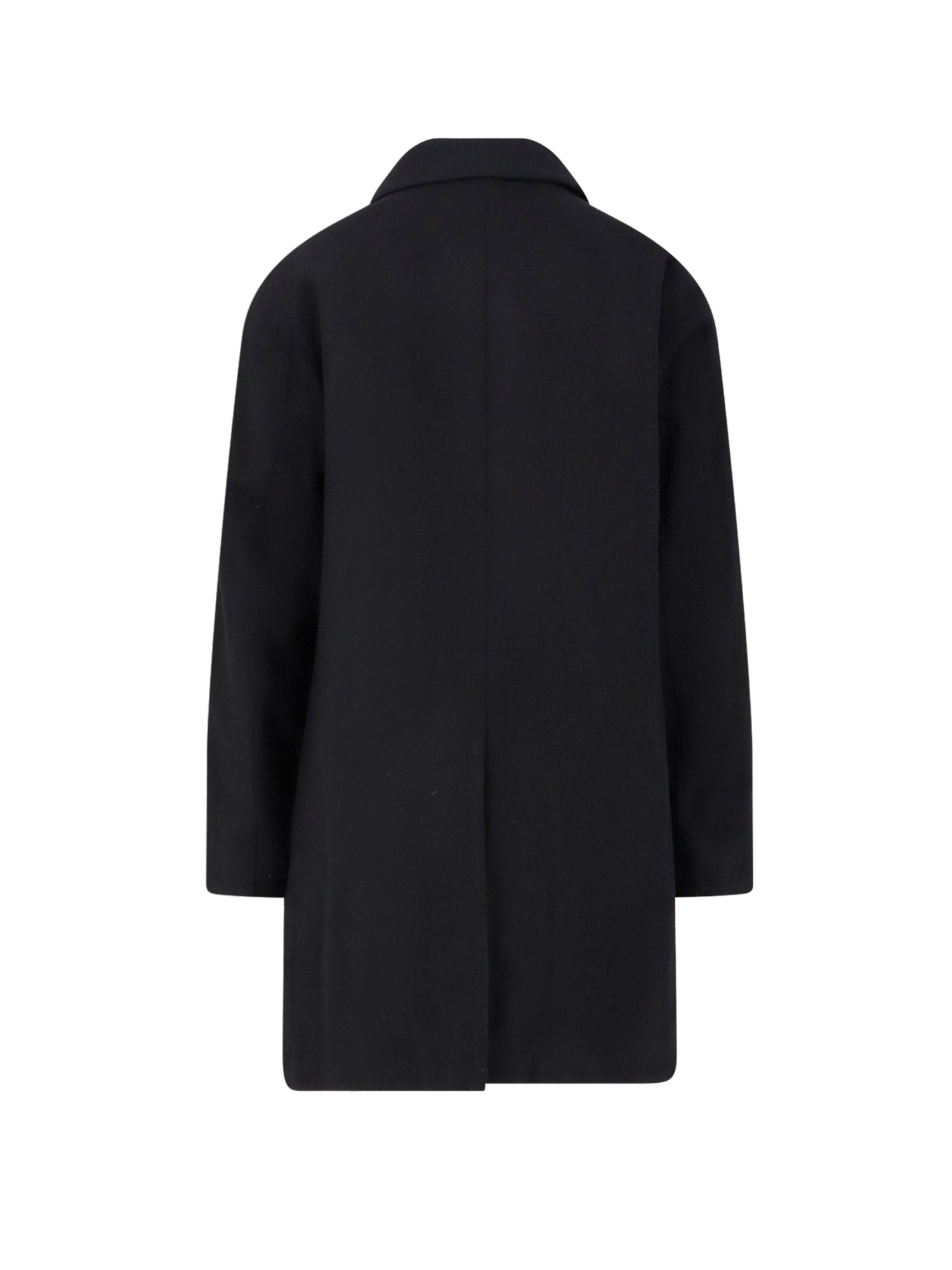 Paltò Coats Black Lana Nylon