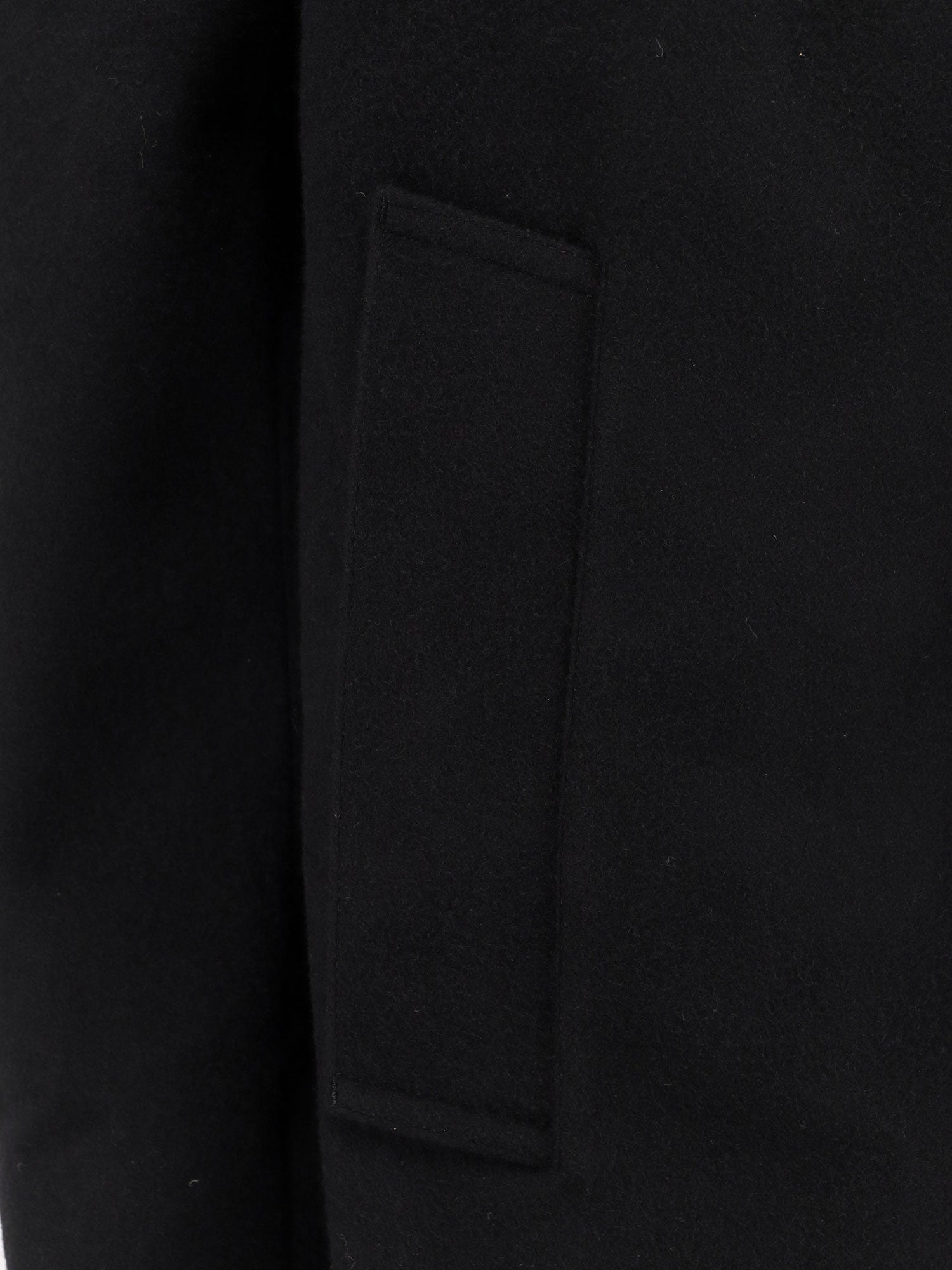 Paltò Coats Black Lana Nylon
