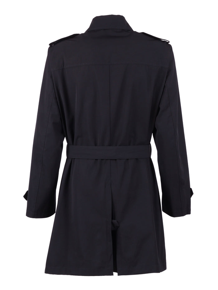 REGULAR FIT TRENCH COAT Blue Polyester Cotton Trench-raincoat