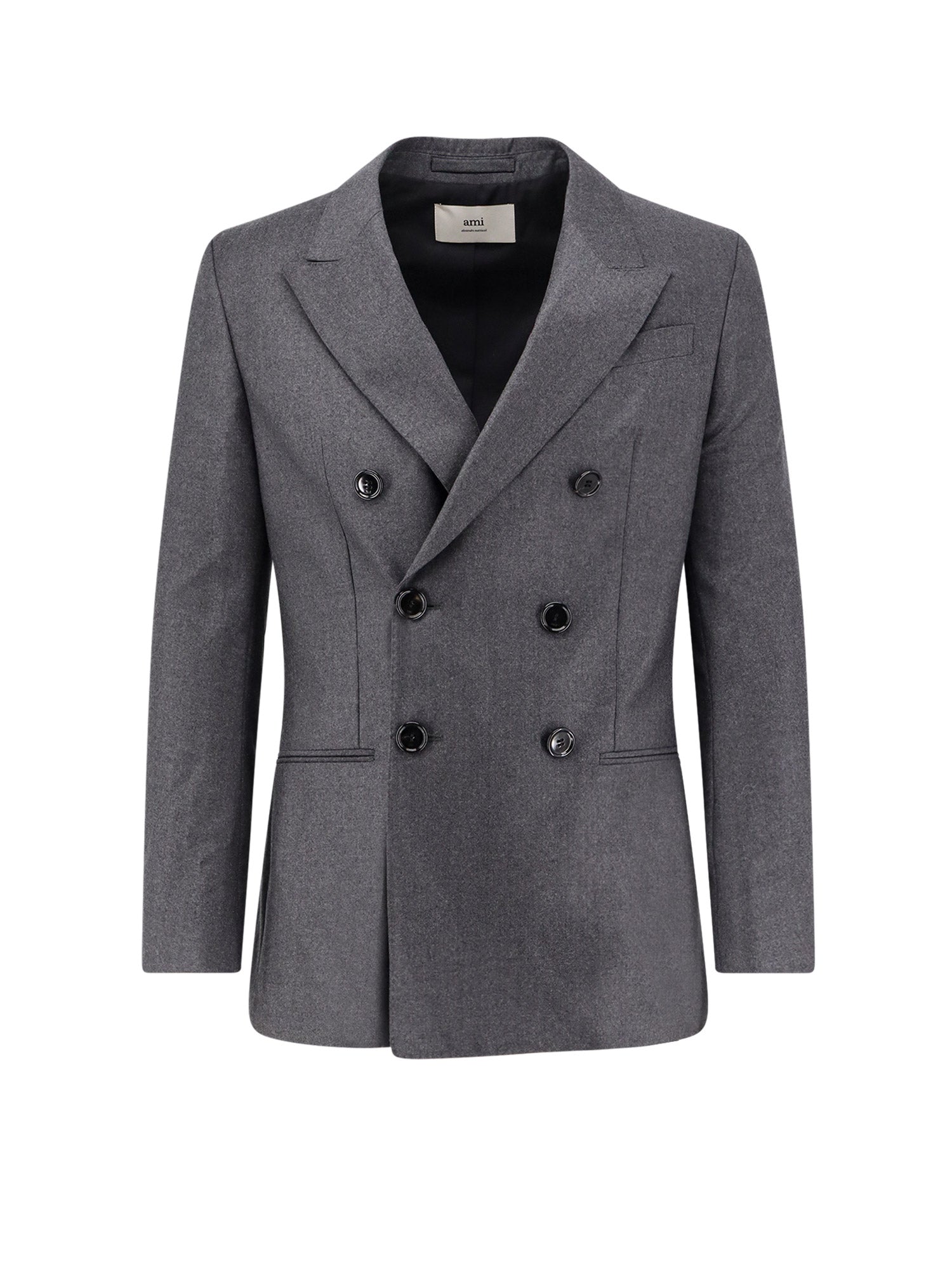 Ami Paris Clothing Grey Lana Vergine