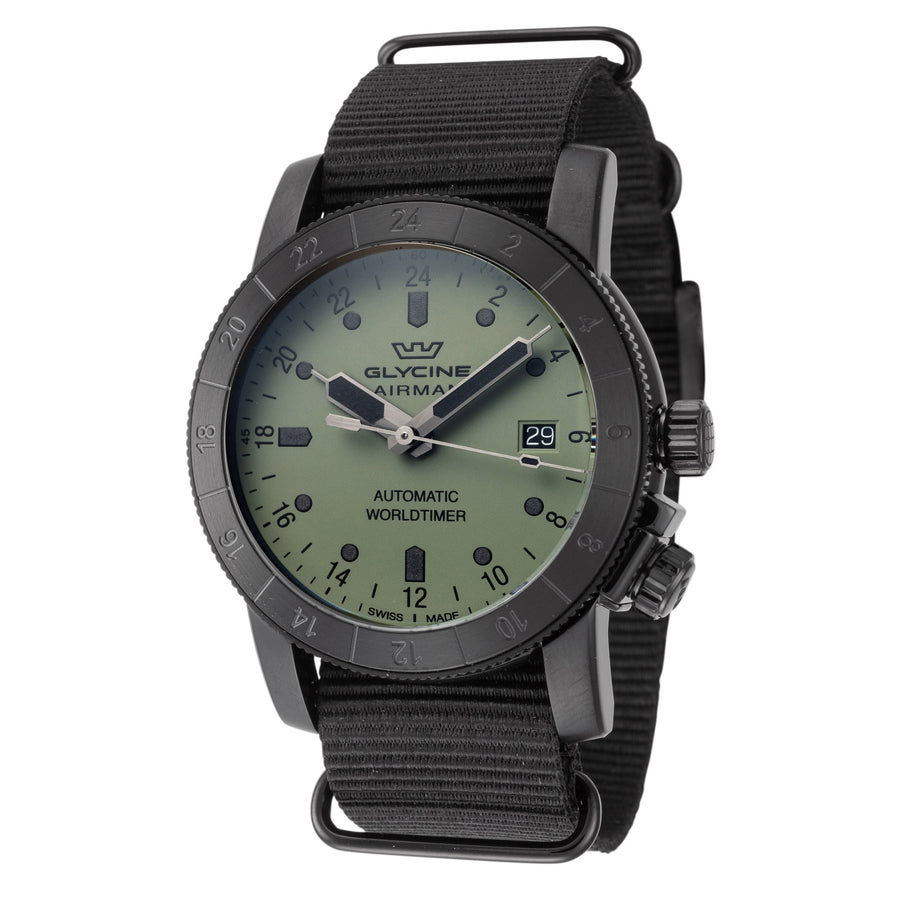 Preloved - Glycine Mens Airman Purist 42mm Automatic Watch Gl0492 One Color Watches