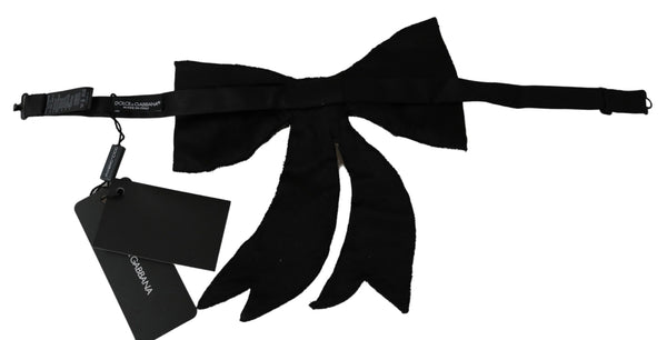 Dolce & Gabbana 100% Silk bow tie in silver