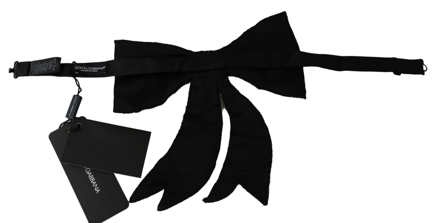 Dolce & Gabbana 100% Silk bow tie in silver