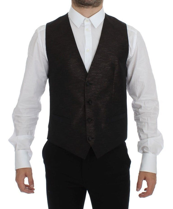 Dolce & Gabbana 83% Virgin Wool vest in black
