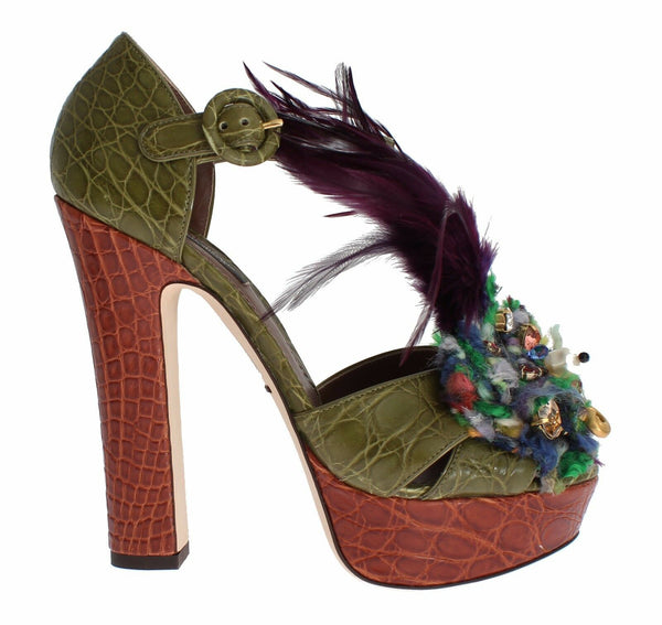 Dolce & Gabbana Leather heel in green
