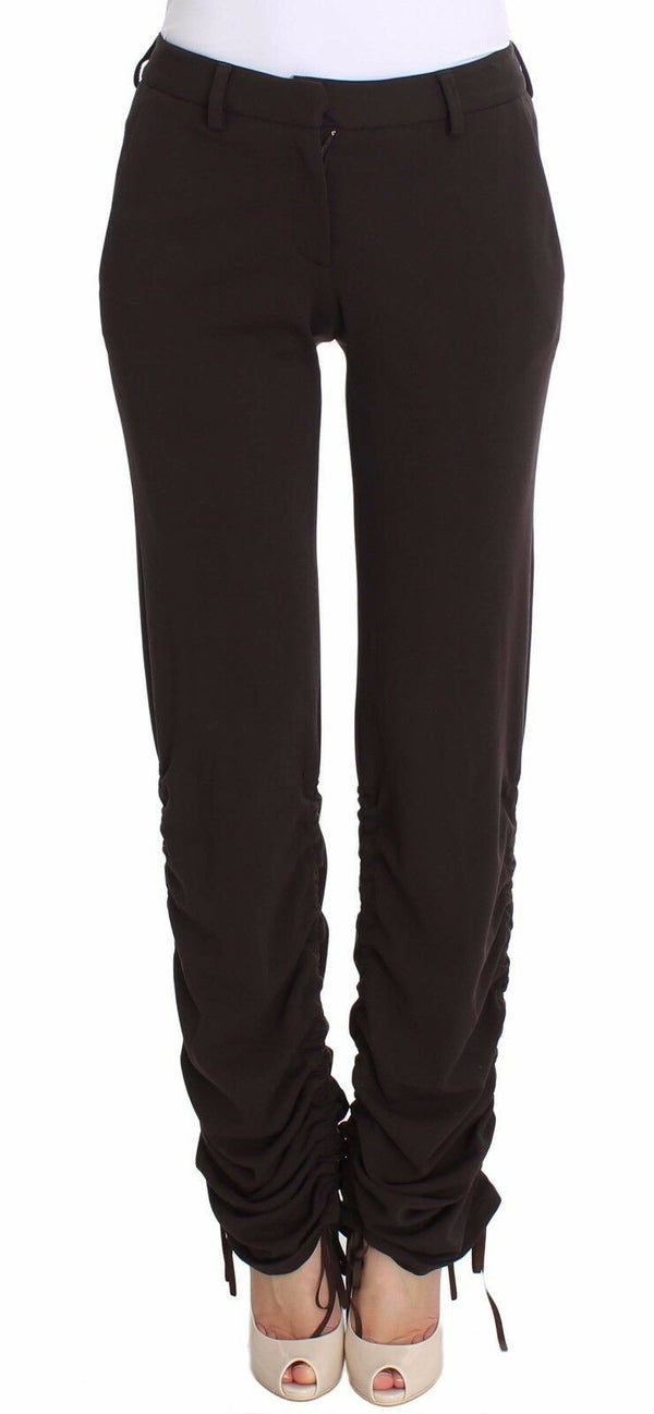 Ermanno Scervino 60% Viscose trousers in black