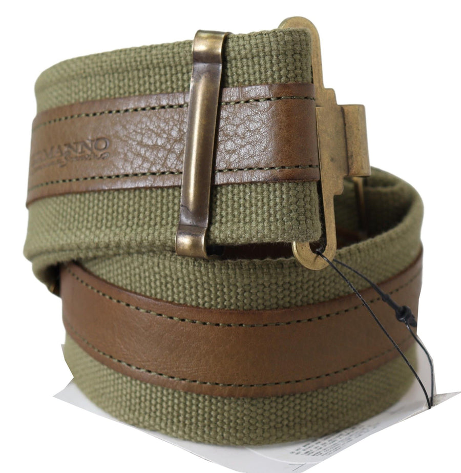 Ermanno Scervino Cotton & Leather belt in green