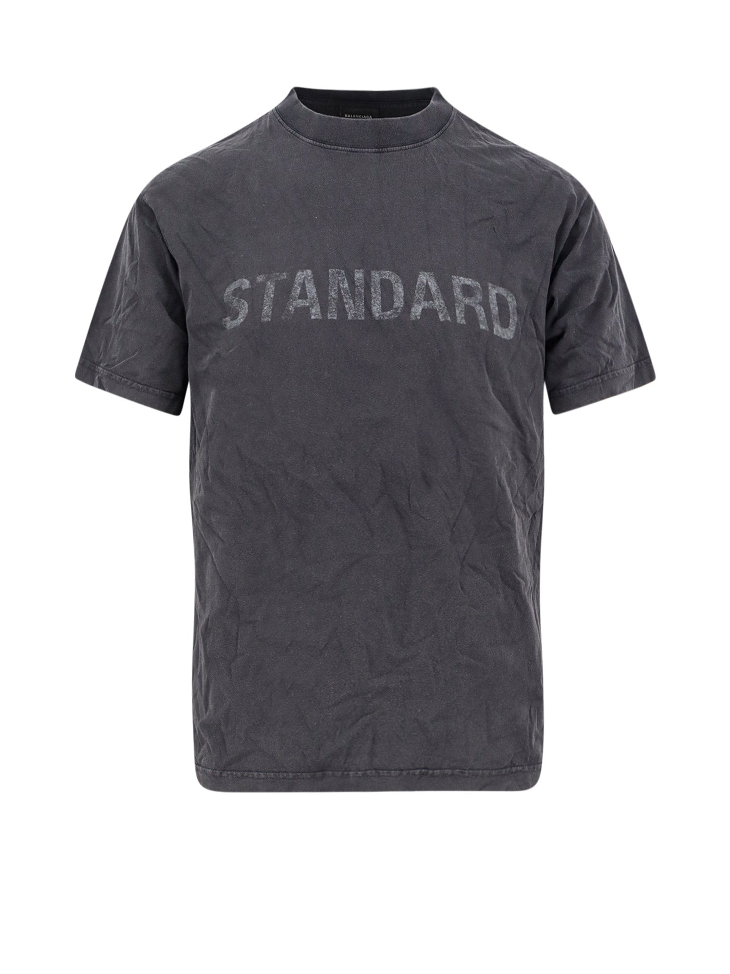 Balenciaga T-shirts and Polos Faded Washed Black Cotone