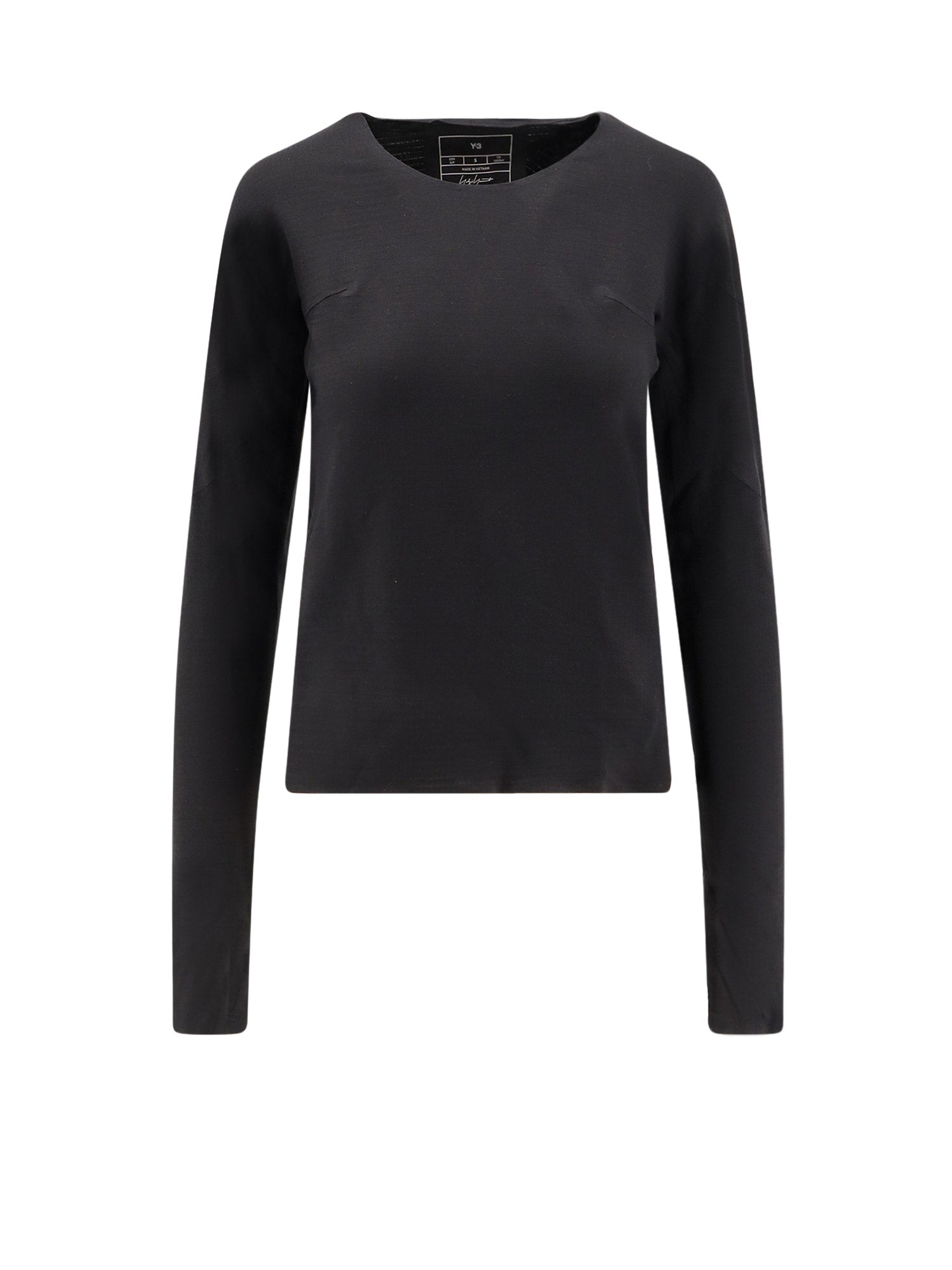 Y-3 T-Shirts And Polos Black Lyocell Poliestere Elastane