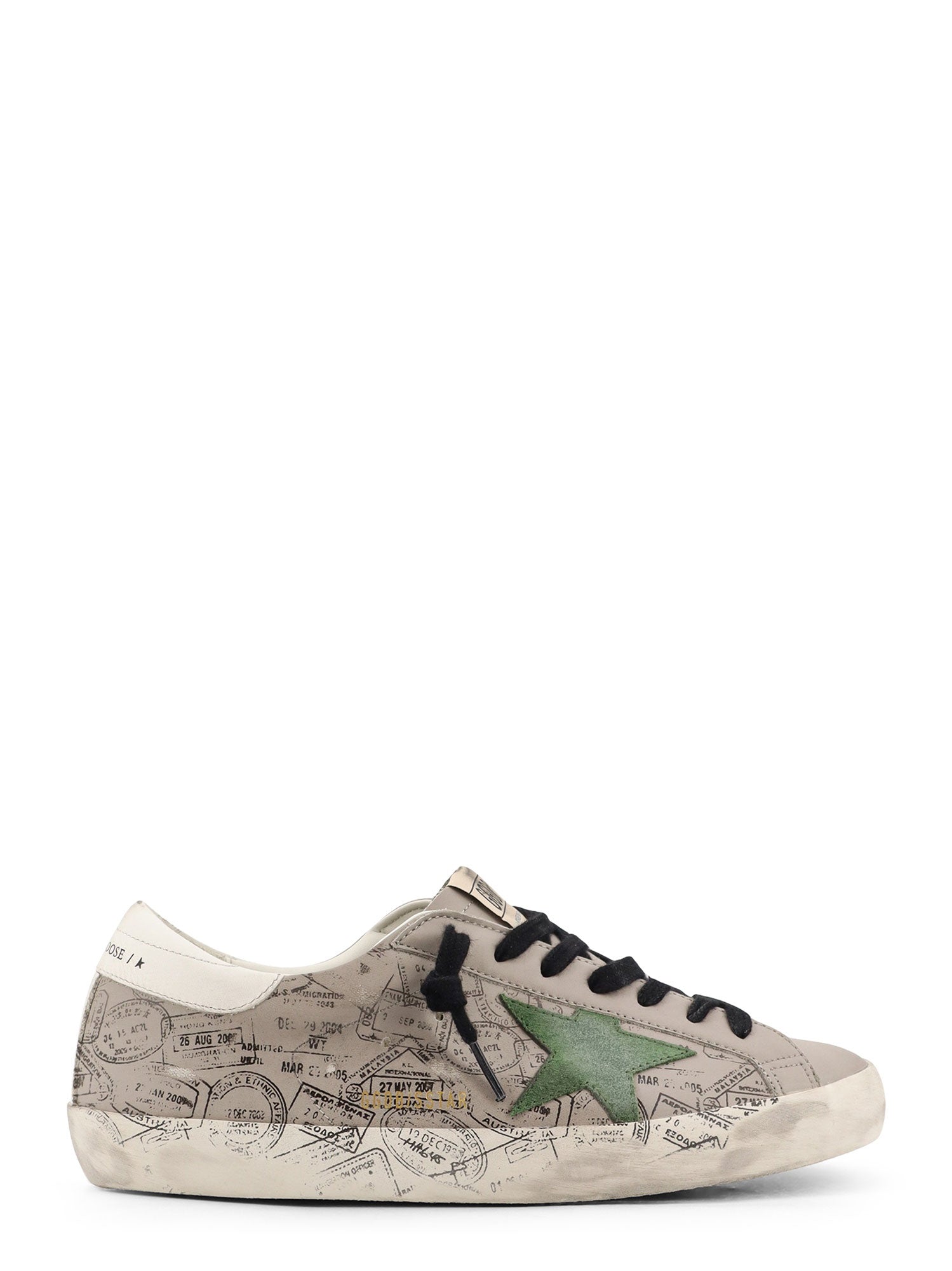 Golden Goose Sneakers Taupe Green White Pelle