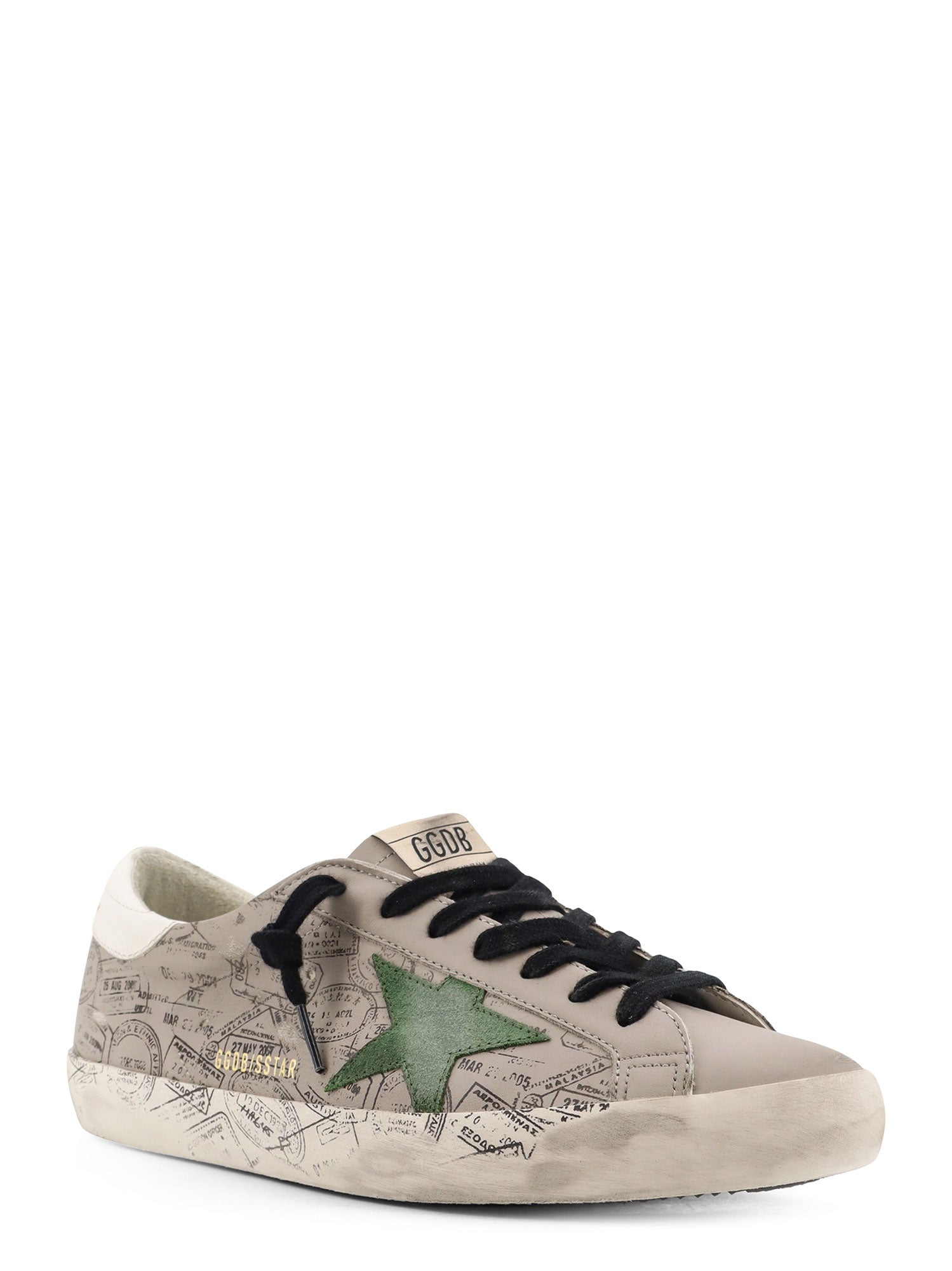 Golden Goose Sneakers Taupe Green White Pelle