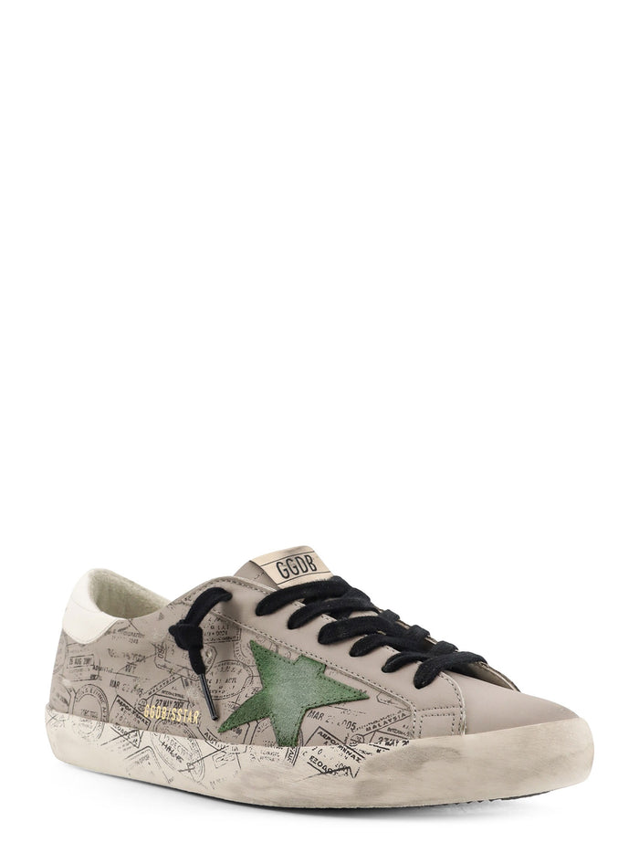 Golden Goose Sneakers Taupe Green White Pelle