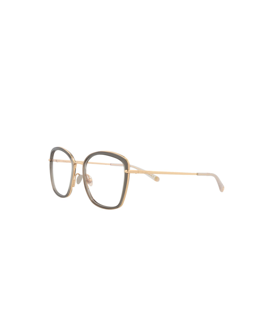 Preloved - Pomellato Womens 53 Mm Grey Gold Eyeglasses Pm0085o-30008668-004 One Color