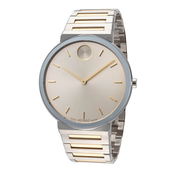Preloved - Movado Mens 40mm Bold Quartz Watch 3601075 Cream Watches