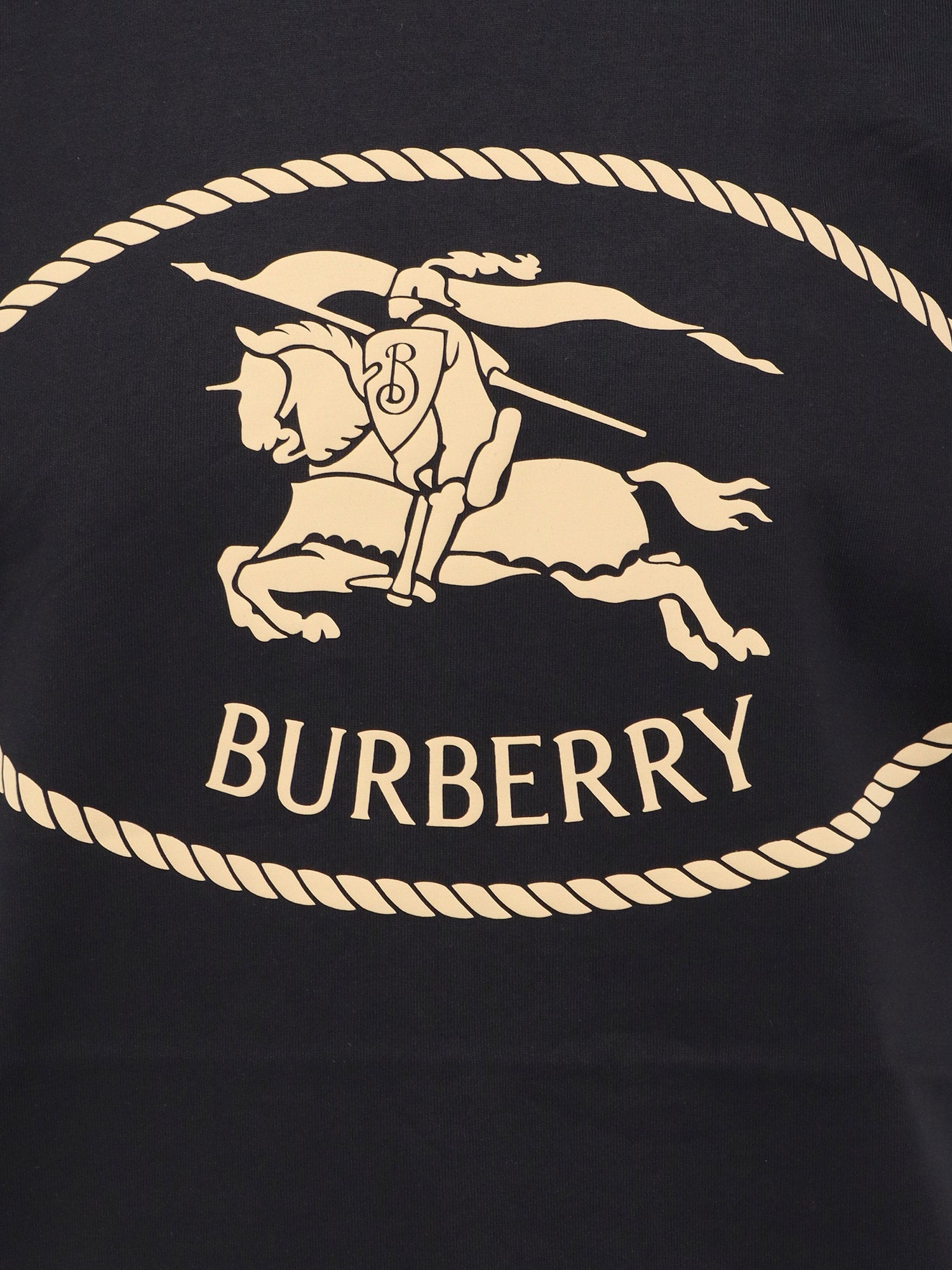 Burberry T-Shirts And Polos Black Cotone Organico