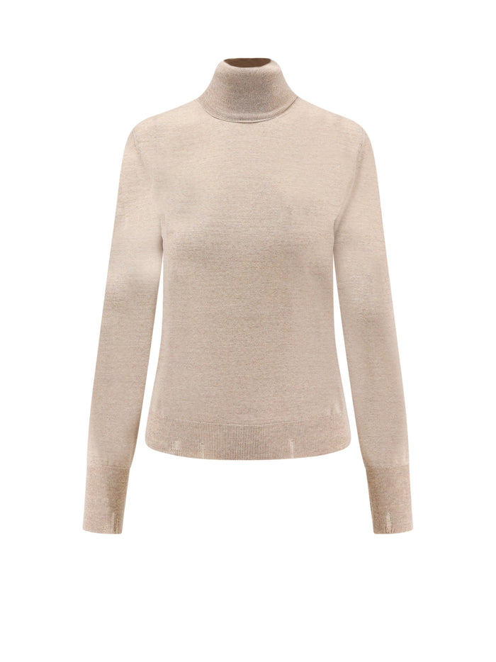 Golden Goose Sweaters Brown Rib: Virgin Wool