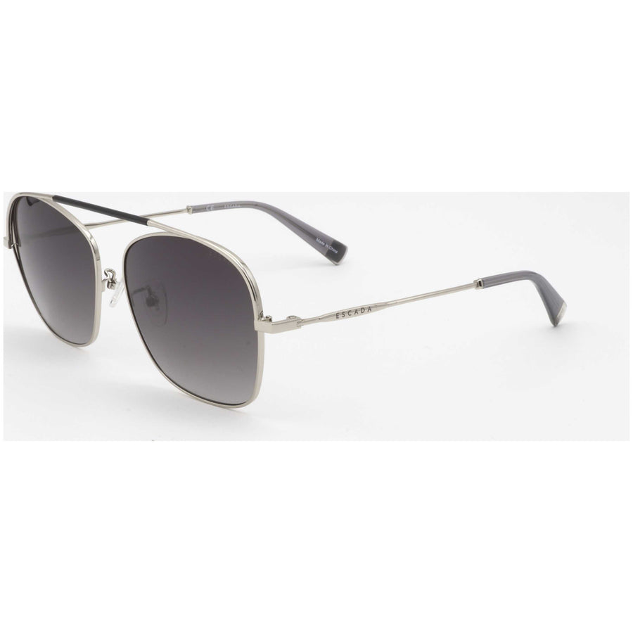 Preloved - Escada Womens 59mm Shiny Silver Matte Black Sunglasses Sesc14f-0k07-59 One Color