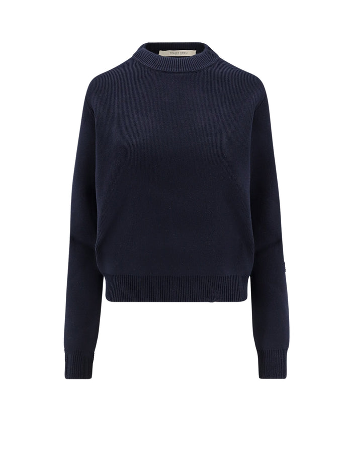 Golden Goose Sweaters Blue Cotone Poliammidica Elastan