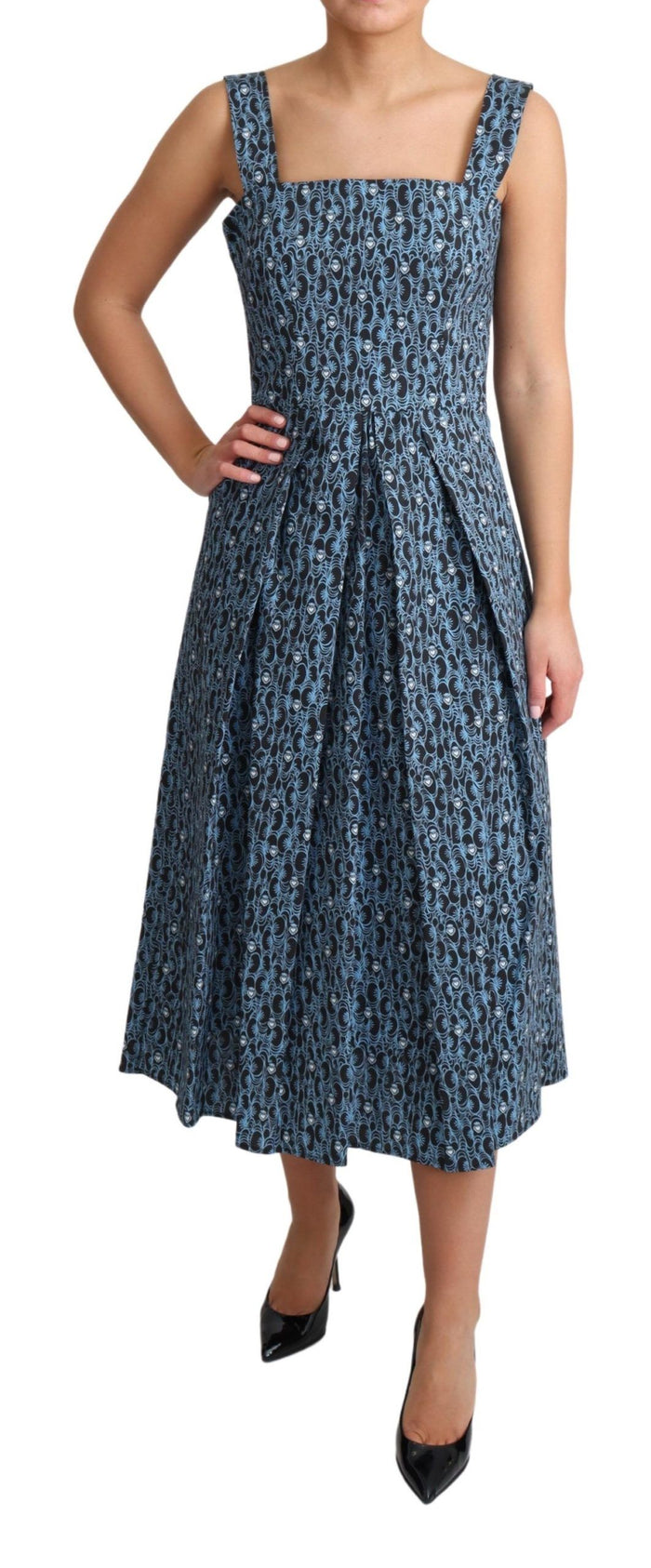 Dolce & Gabbana 98% Cotton dress in blue