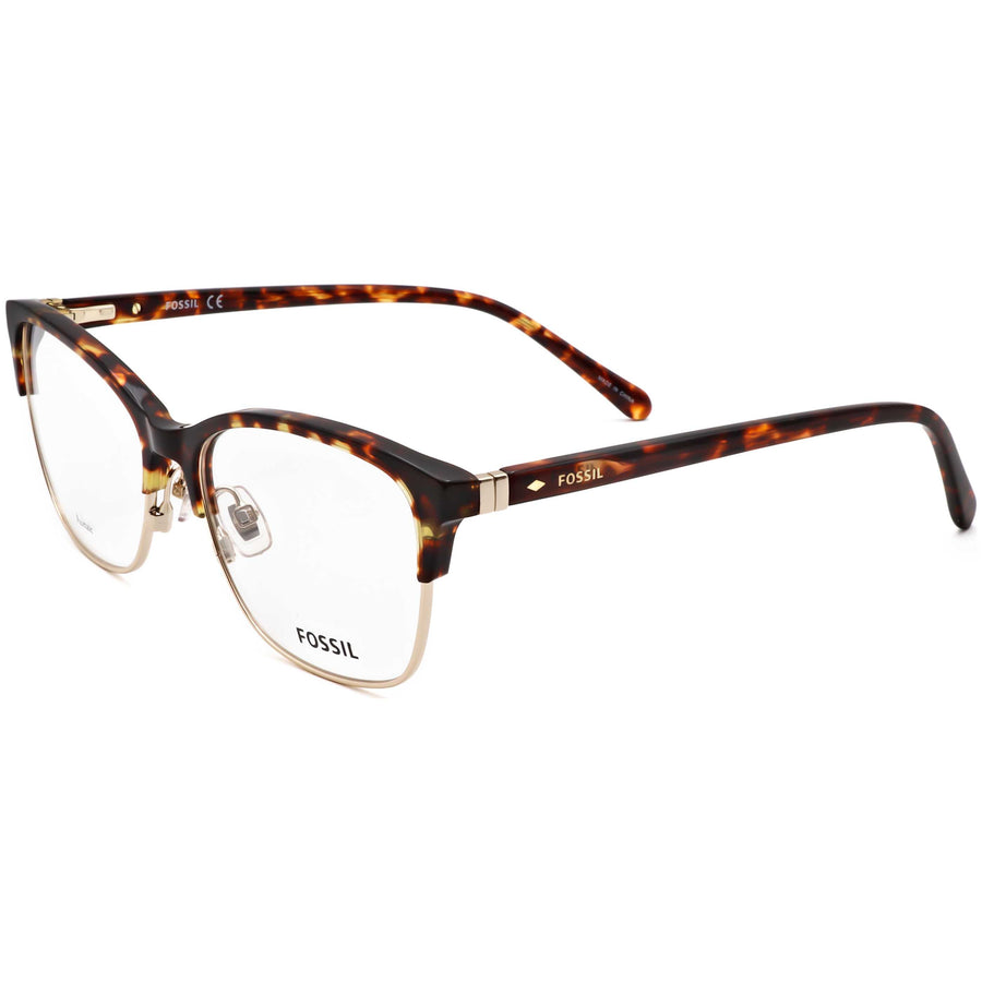 Preloved - Fossil Womens 53mm Havana Eyeglasses Fos7107-086-53 One Color