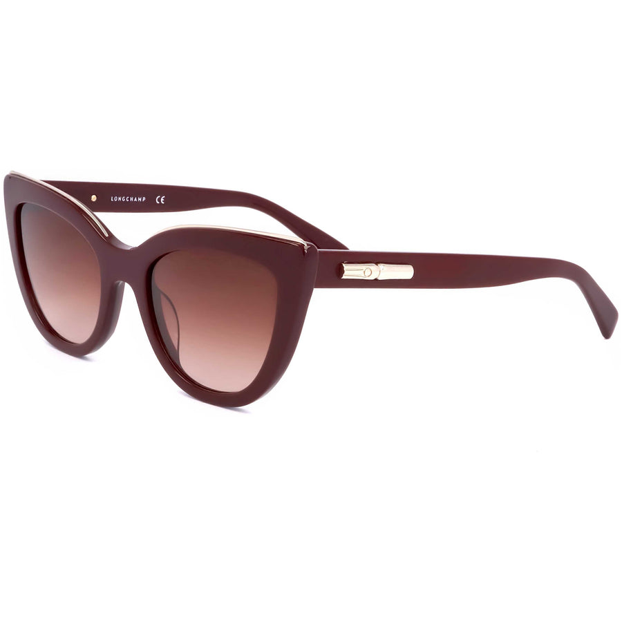 Preloved - Longchamp Womens Fashion 51 Mm Burgundy Sunglasses Lo686s-604 One Color