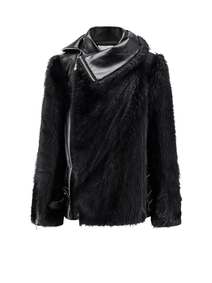 Sacai Jackets Black Cowhide