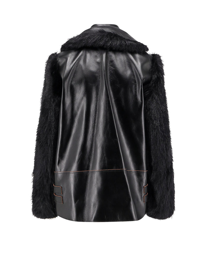 Sacai Jackets Black Cowhide
