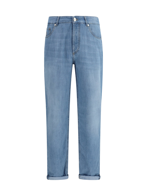 Jeans Distressed Light Denim Old Cotton