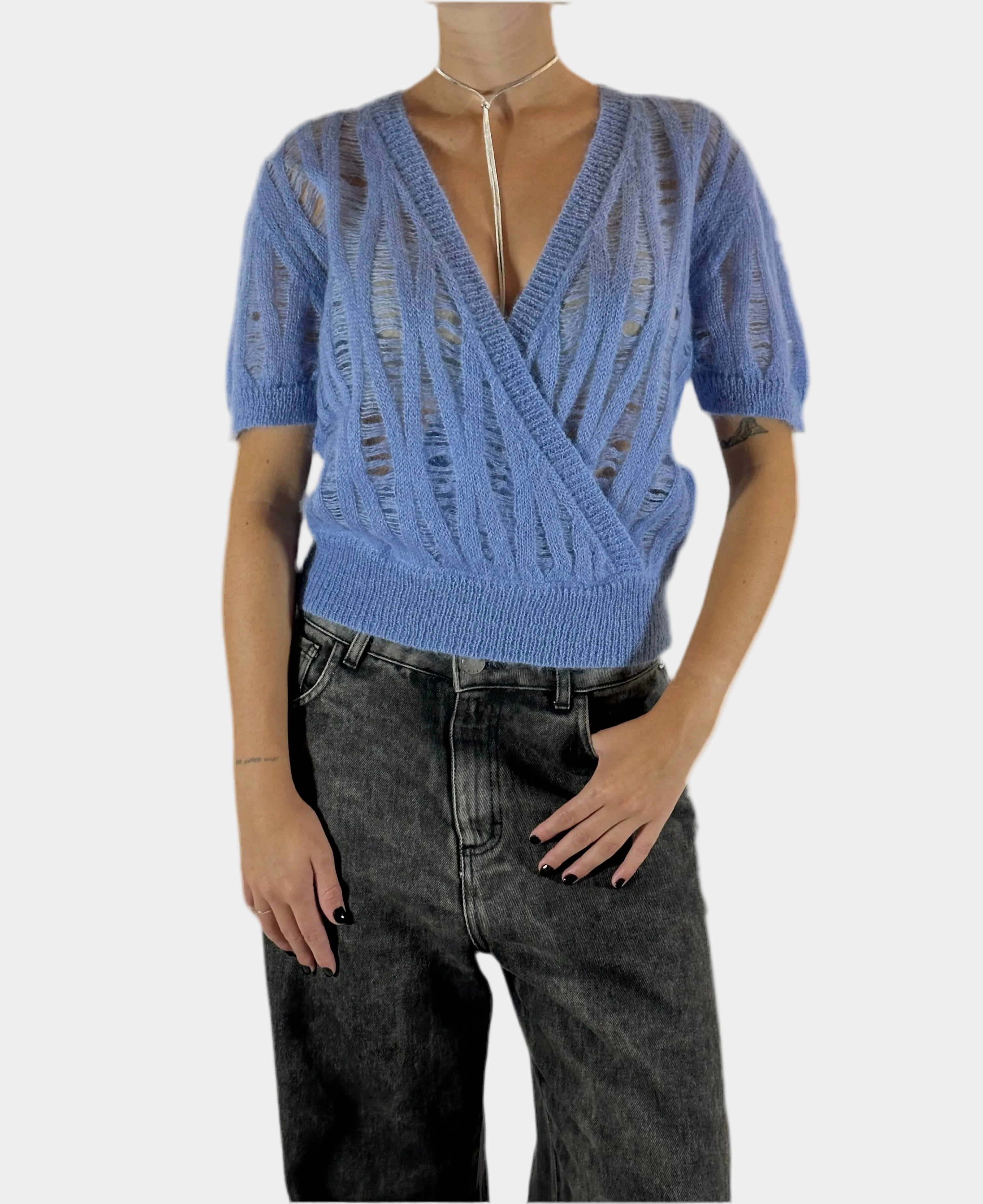 Maglia Incrociata Mohair __single__ Maglieria