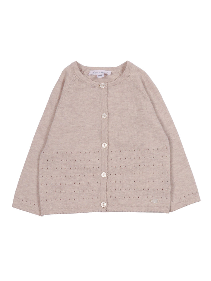 Cardigan Beige Cotton