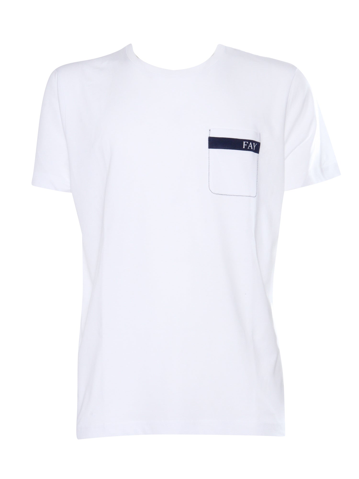 White t-shirt with pocket Cotton Short Sleeves