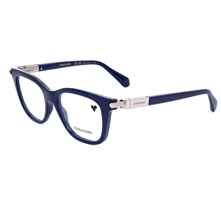 Preloved - Ferragamo Womens 50mm Blue Navy Eyeglasses Sf2973-414-50 One Color