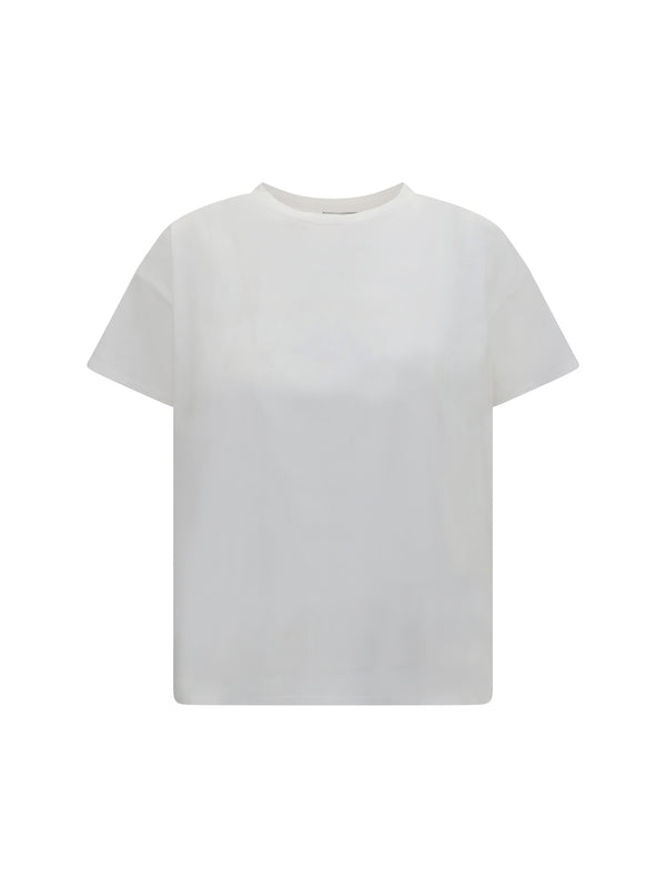 Basiluzzo Lds Boxy Fit T-Shirt White Cotton T-shirts