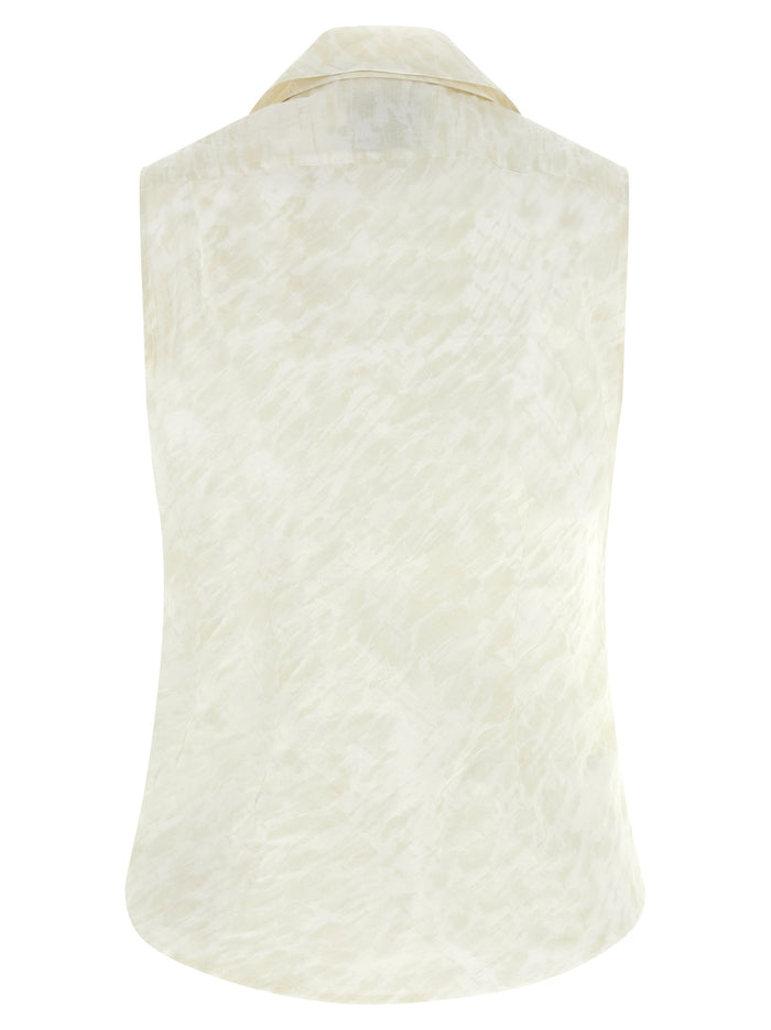 Drunken Shirt Beige Cotton Shirt, Blouse