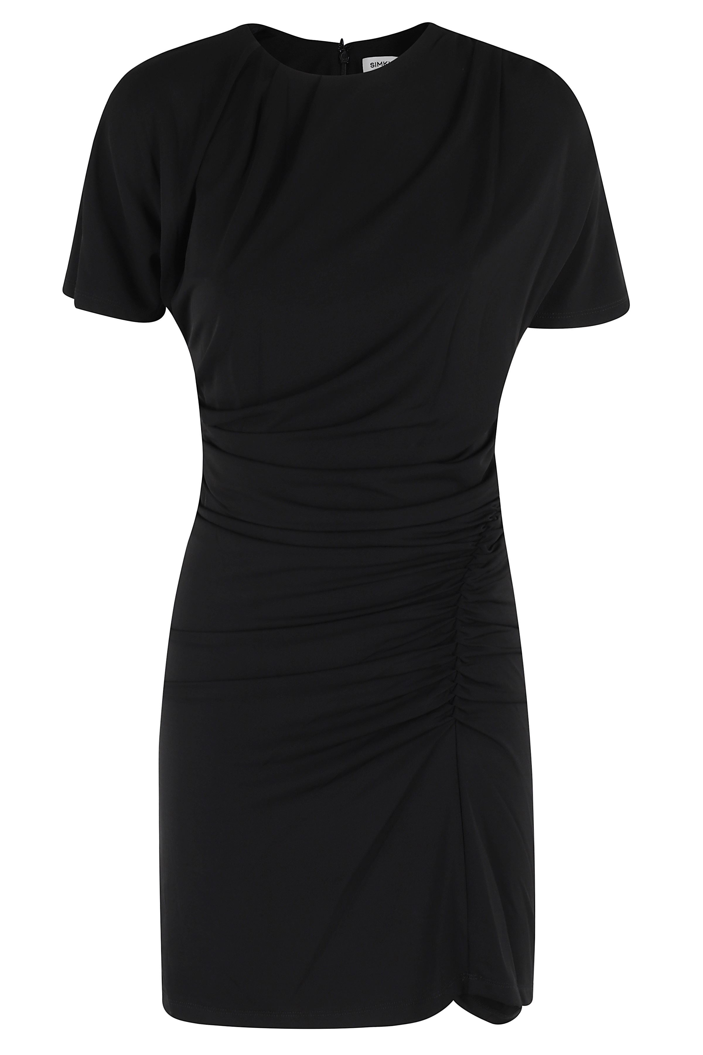 Kiko Black Rayon Spandex Abito