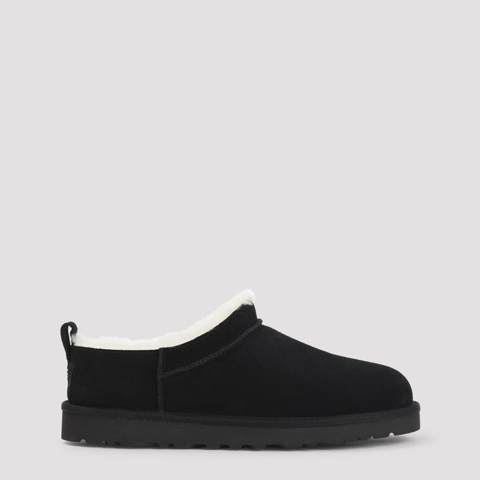 Classic Micro Boots Black Mutton Leather Rubber Shoe
