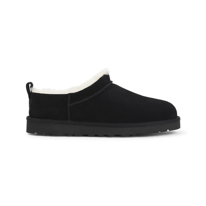 Classic Micro Boots Black Mutton Leather Rubber Shoe