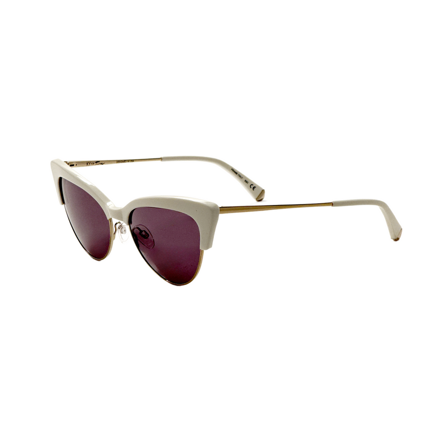 Preloved - Kate Young Cecilia Womens 55mm Bone Gold Sunglasses K529-Bon-55 One Color